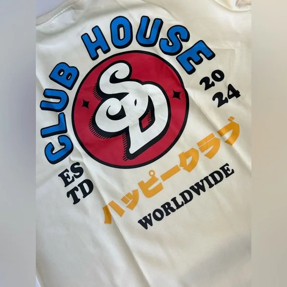 SnowDay Men’s Club Vintage House Tee in Cream Size: XXL NWT - Picture 4 of 12